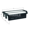 Filtre à air MAHLE ORIGINAL LX 3537