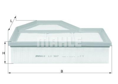 Filtre à air MAHLE ORIGINAL LX 987