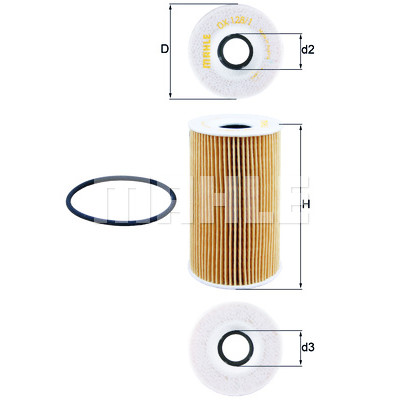 Filtre à huile MAHLE ORIGINAL OX 128/1D
