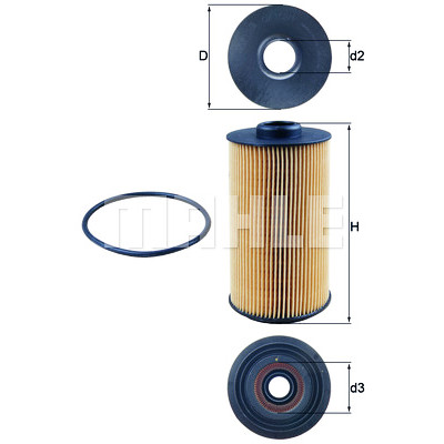 Filtre à huile MAHLE ORIGINAL OX 152/1D