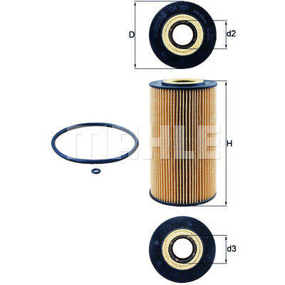 Filtre à huile MAHLE ORIGINAL OX 169D