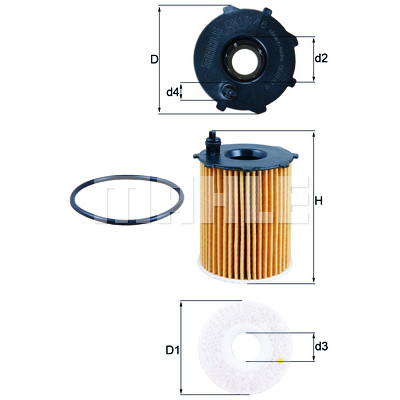 Filtre à huile MAHLE ORIGINAL OX 171/16D