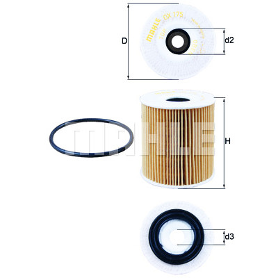 Filtre à huile MAHLE ORIGINAL OX 175D