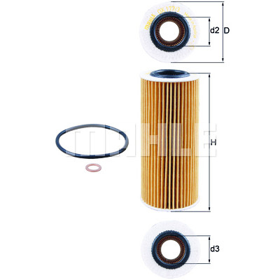Filtre à huile MAHLE ORIGINAL OX 177/3D