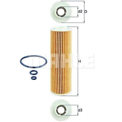 Filtre à huile MAHLE ORIGINAL OX 183/5D1
