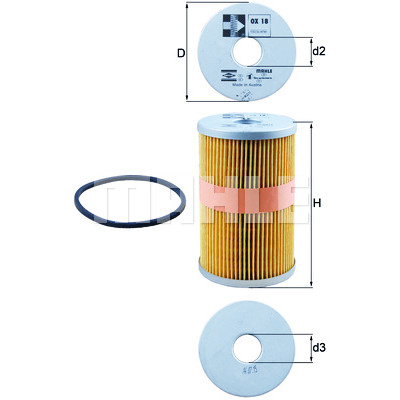 Filtre à huile MAHLE ORIGINAL OX 18D