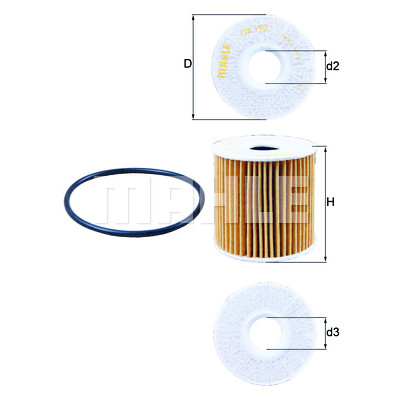 Filtre à huile MAHLE ORIGINAL OX 192D