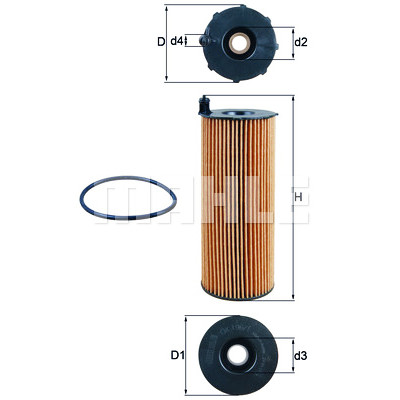 Filtre à huile MAHLE ORIGINAL OX 196/1D1