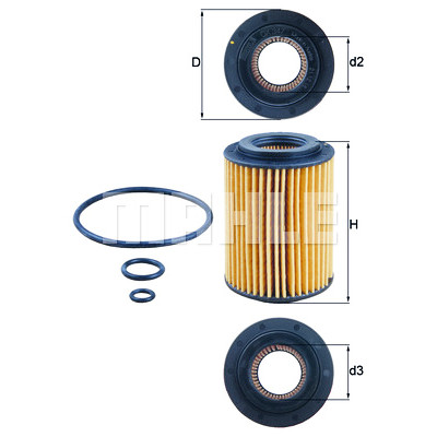 Filtre à huile MAHLE ORIGINAL OX 347D