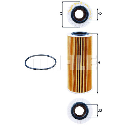 Filtre à huile MAHLE ORIGINAL OX 368D2