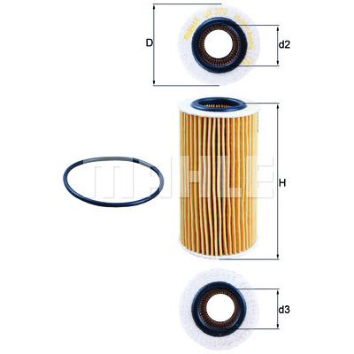 Filtre à huile MAHLE ORIGINAL OX 370D