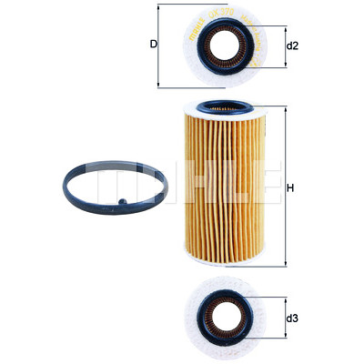 Filtre à huile MAHLE ORIGINAL OX 370D1