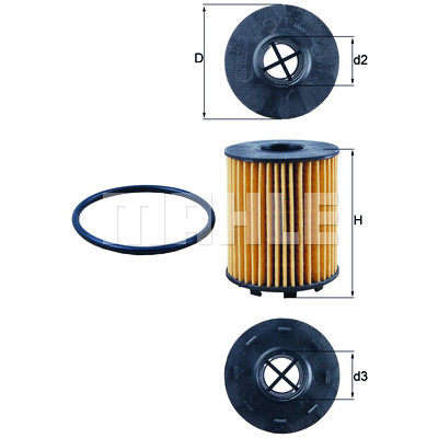 Filtre à huile MAHLE ORIGINAL OX 371D