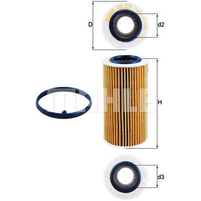 Filtre à huile MAHLE ORIGINAL OX 379D
