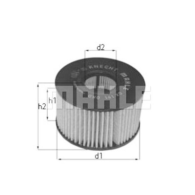 Filtre à huile MAHLE ORIGINAL OX 382D