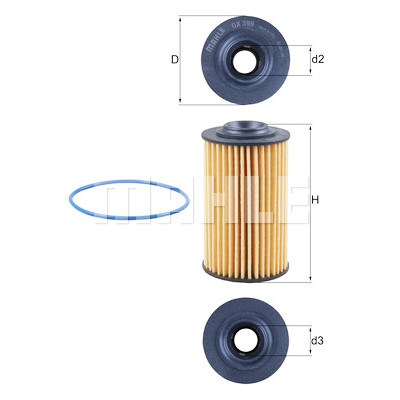 Filtre à huile MAHLE ORIGINAL OX 399D