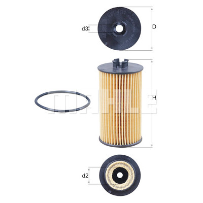 Filtre à huile MAHLE ORIGINAL OX 401D