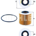 Filtre à huile MAHLE ORIGINAL OX 414D2