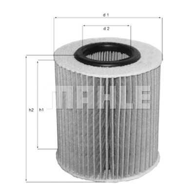 Filtre à huile MAHLE ORIGINAL OX 416D1