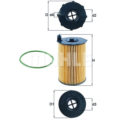 Filtre à huile MAHLE ORIGINAL OX 420D