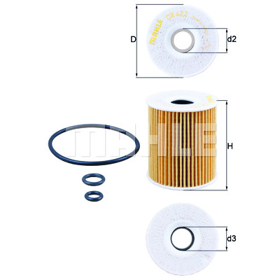 Filtre à huile MAHLE ORIGINAL OX 422D