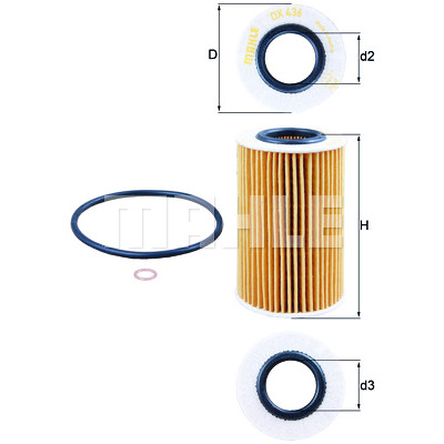 Filtre à huile MAHLE ORIGINAL OX 436D