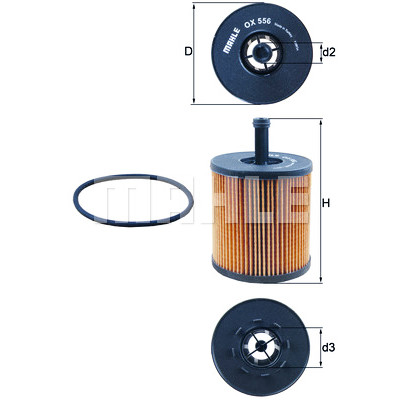 Filtre à huile MAHLE ORIGINAL OX 556D