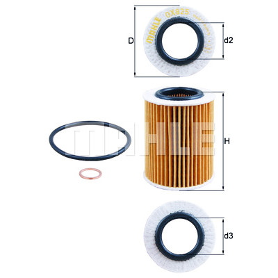 Filtre à huile MAHLE ORIGINAL OX 825D