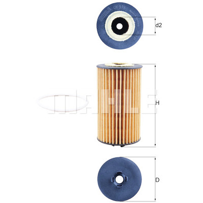 Filtre à huile MAHLE ORIGINAL OX 978D