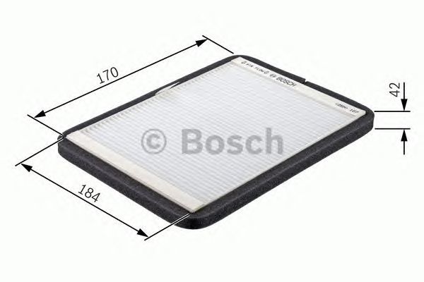 Filtre à air d'habitacle BOSCH 1 987 432 011