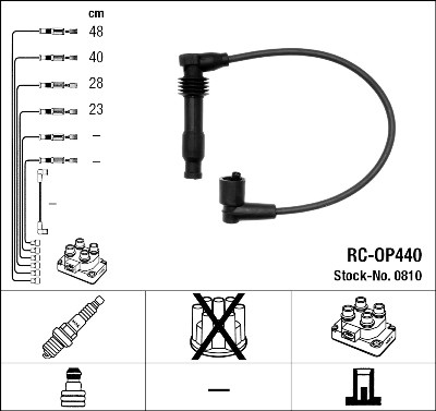 Jeu de câbles d'allumage NGK 810
