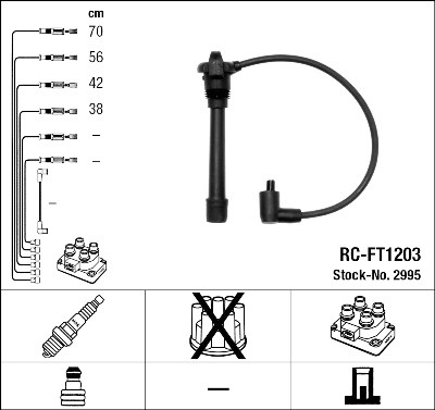 Jeu de câbles d'allumage NGK 2995