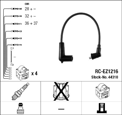 Kit de câbles d'allumage