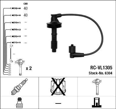 Jeu de câbles d'allumage NGK 6304