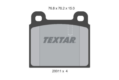 Plaquettes de frein TEXTAR 20011 02