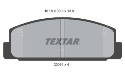 Plaquettes de frein TEXTAR 2003101