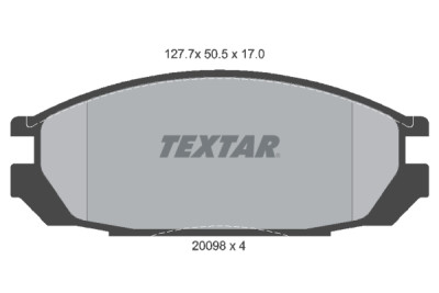 Plaquettes de frein TEXTAR 2009801