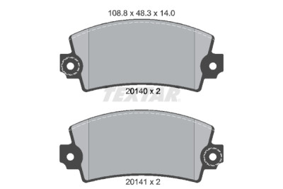 Plaquettes de frein TEXTAR 2014003