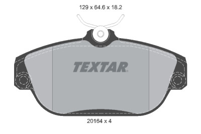Plaquettes de frein TEXTAR 2016402