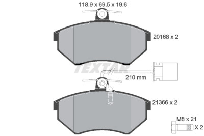 Plaquettes de frein TEXTAR 2016805
