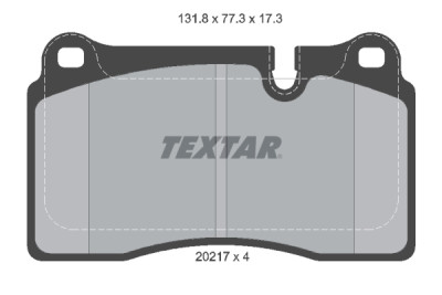 Plaquettes de frein TEXTAR 2021701