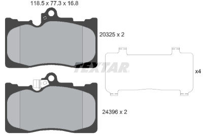 Plaquettes de frein TEXTAR 20325 01