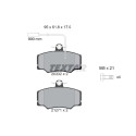 Plaquettes de frein TEXTAR 20332 01