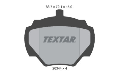 Plaquettes de frein TEXTAR 2034402