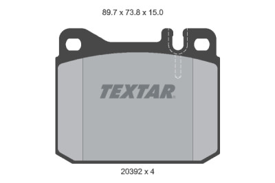 Plaquettes de frein TEXTAR 2039204
