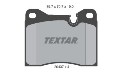 Plaquettes de frein TEXTAR 2043702