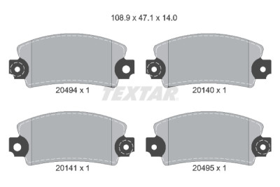 Plaquettes de frein TEXTAR 20494 01