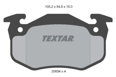 Plaquettes de frein TEXTAR 2063402