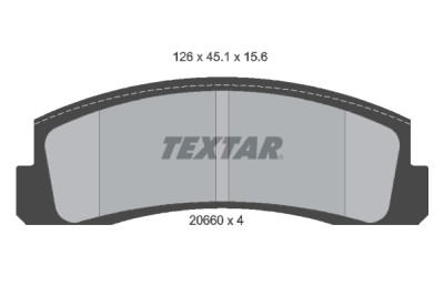 Plaquettes de frein TEXTAR 2066001