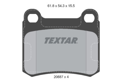 Plaquettes de frein TEXTAR 2068701